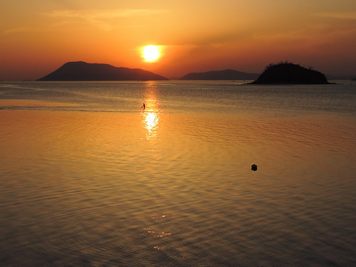 sunset pordosol sea sun sol mar fishing kagawa pescador wather utazu