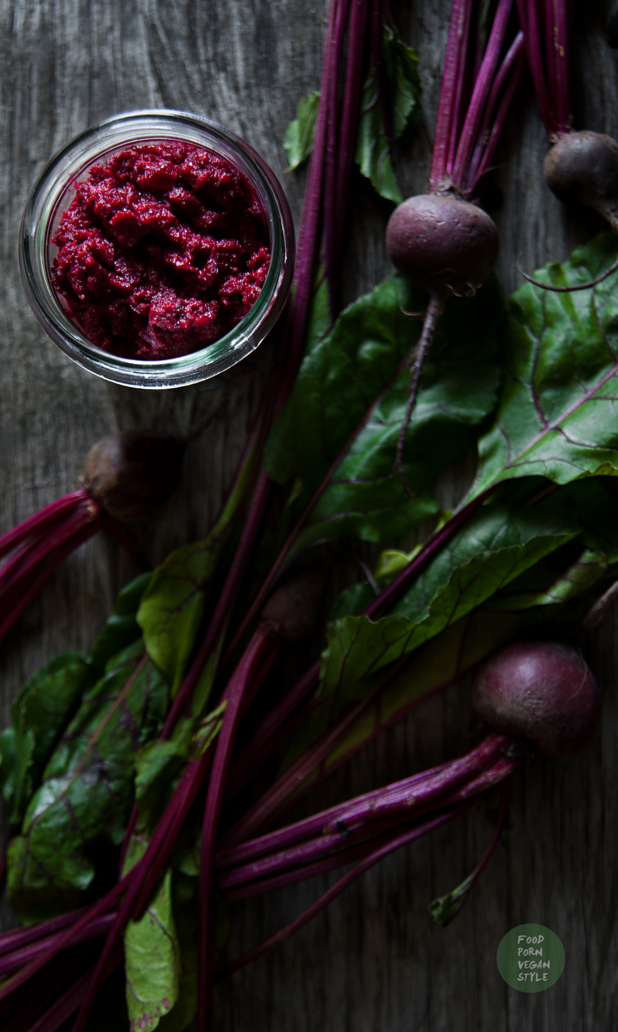 Young beetroot puree with horseradish