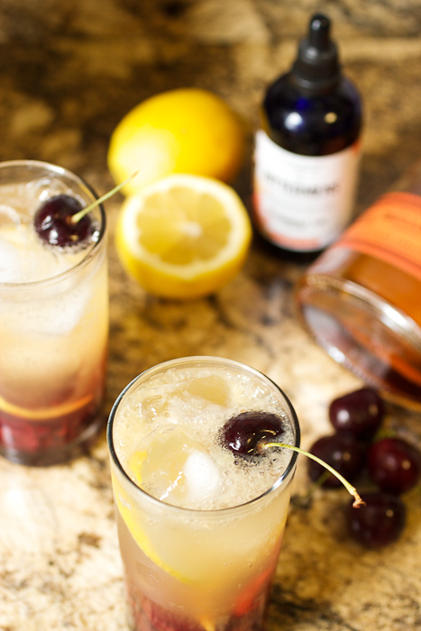 Cherry Bourbon Lemonade #SundaySupper