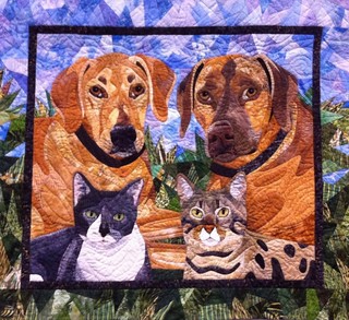 Cassidy, Chase, Mashatu and JasPurr~ Quilt by Nancy S Brown