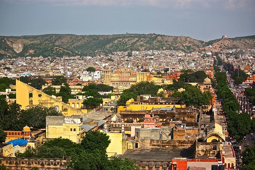 view from on high in Jaipur