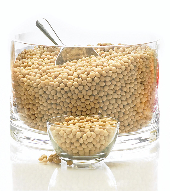Soybeans in Glass Jar