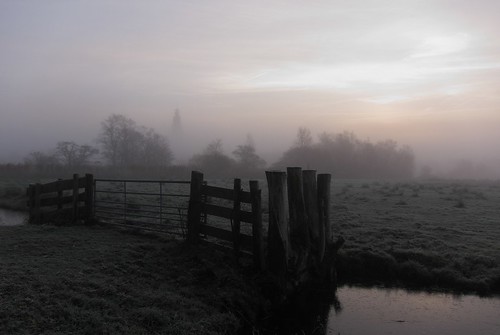 mist netherlands fog sunrise fence december nederland amsterdamsebos noordholland amstelveen 2013 canonpowershots90