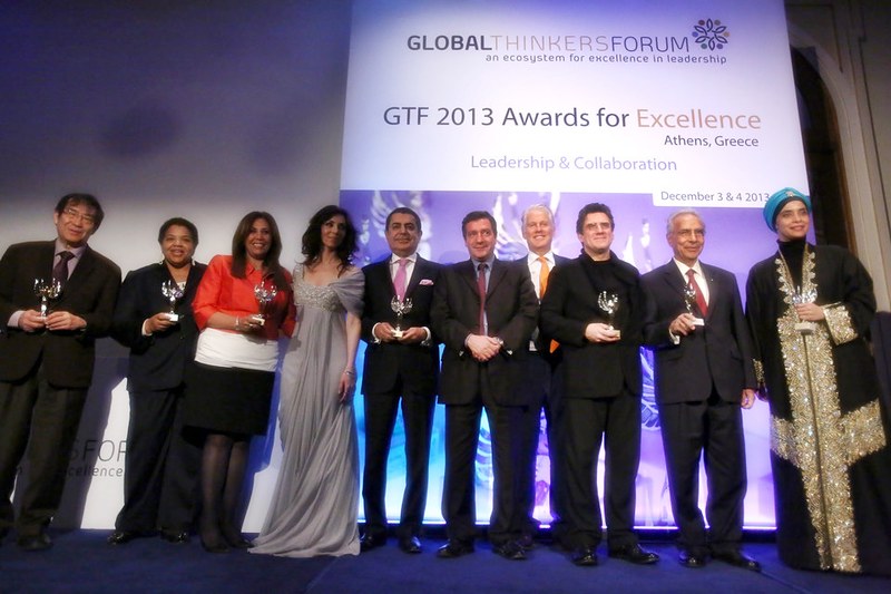GTF 2013 Award Honourees with the Mayor of Athens and Elizabeth Filippouli