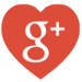 google + plus heart shaped free social media icon