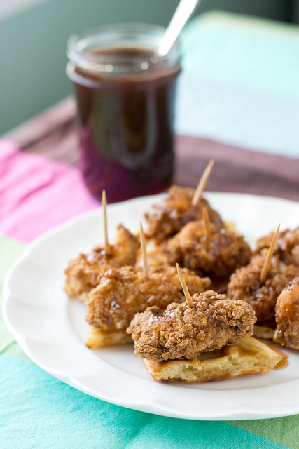 Fried Chicken and Waffles with Maple Butter Syrup