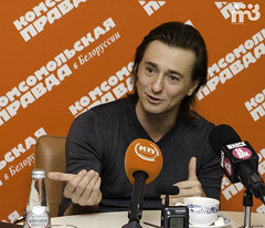 Пресс-конференция  с Сергеем Безруковым в Минске, фото Фещенко Татьяны
