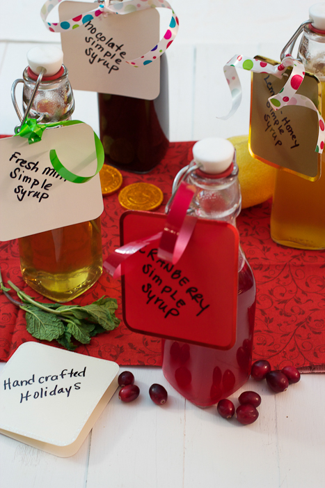Homemade Flavored Simple Syrups #handcraftedholidays