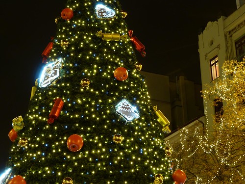 Árbol de Navidad en Praga (Plaza de Wenceslao)