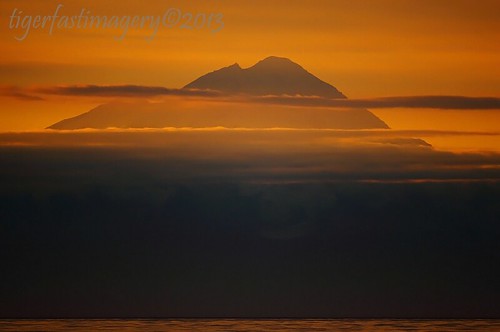sunset usa mountain alaska america landscape volcano scenery mtiliamna anchorpt