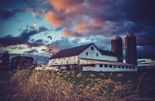 autumn sunset sky building fall clouds barn landscape evening pennsylvania farm farming silo pa grasses roadside lancastercounty lititz jennifermacneilltraylor jmacneilltraylor jennifermacneill jennifermacneillphotography