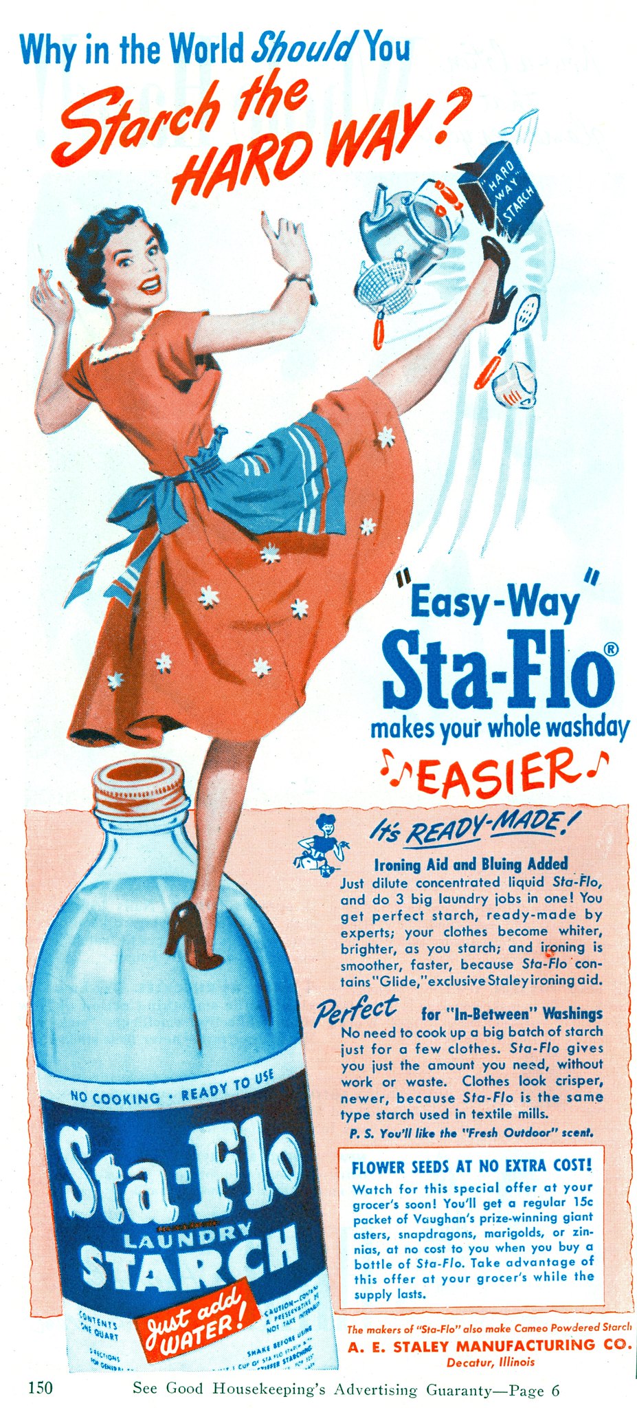 Sta-Flo Laundry Starch - published in Good Housekeeping - March 1951