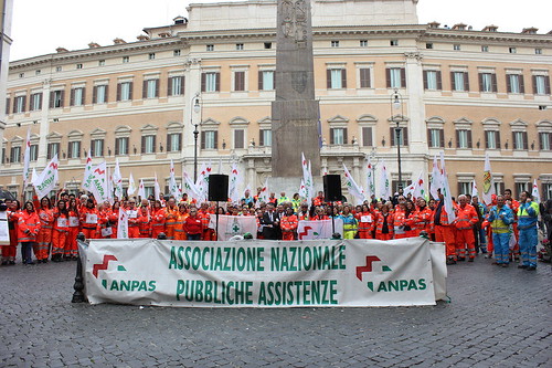 Fermitutti: Anpas a Piazza Montecitorio