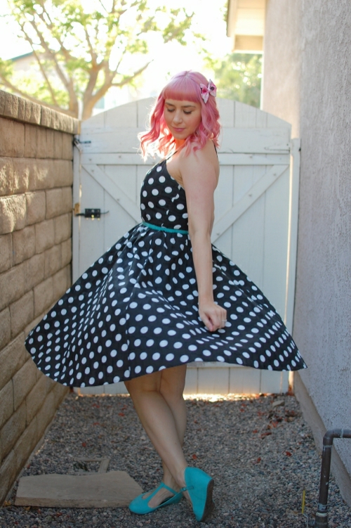 vintage polka dot dress 4