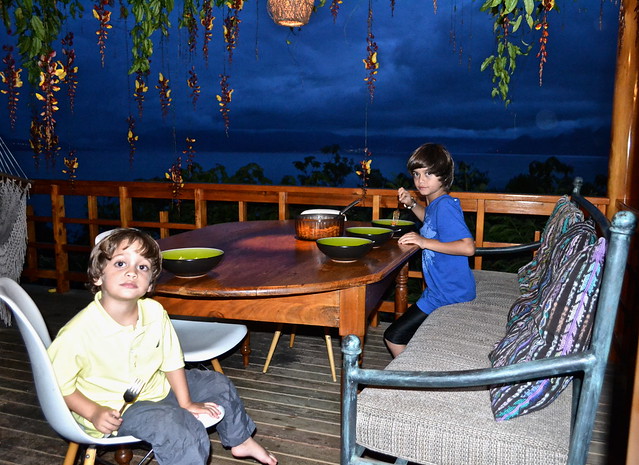 Dinner on the Porch, Balam Ya, Luxury Villas, Lake Atitlan, Guatemala