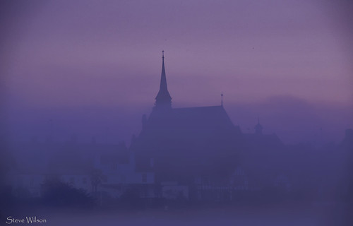 city uk greatbritain morning england sky mist church beautiful misty fog sunrise dawn nikon purple cheshire foggy meadows chester d7000 nikond7000