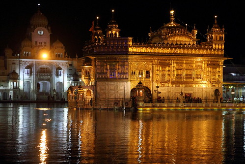 india lake architecture night reflections temple gold or lac sikh punjab nuit reflets amritsar goldentemple inde templedor pendjab