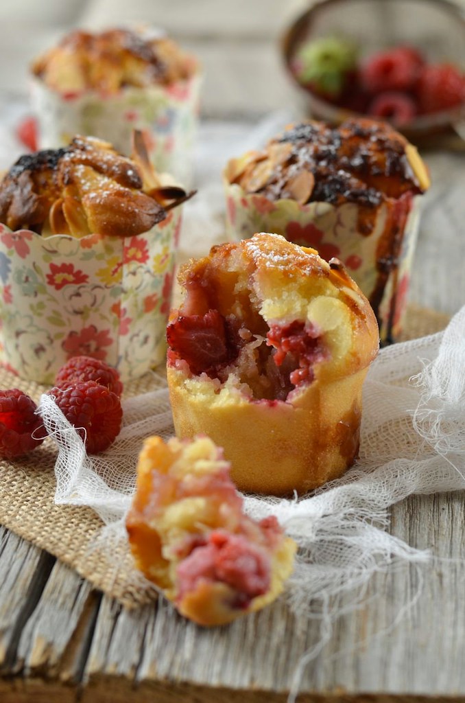 Muffins fruits rouges et chocolat blanc