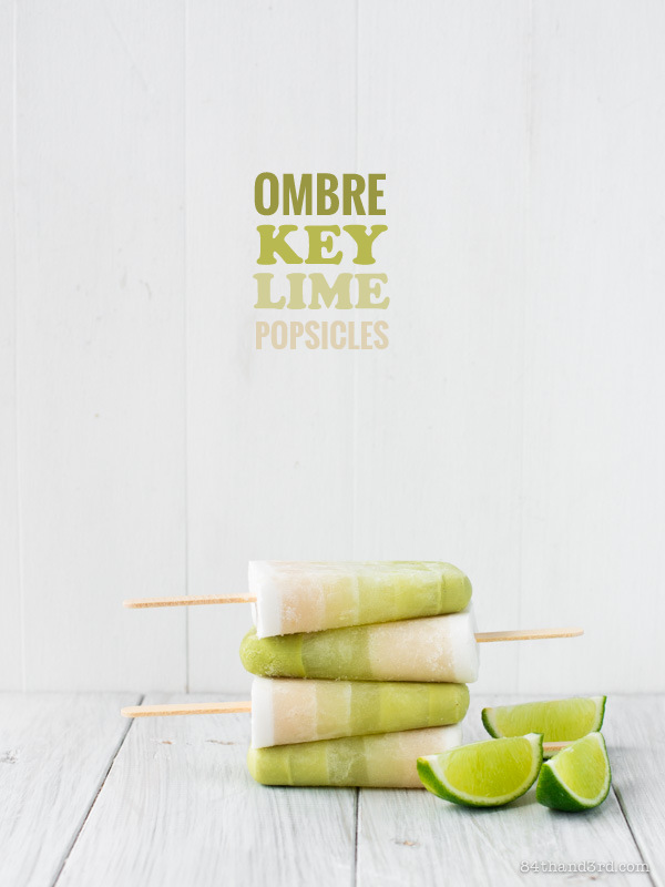 Ombre Key Lime Popsicles