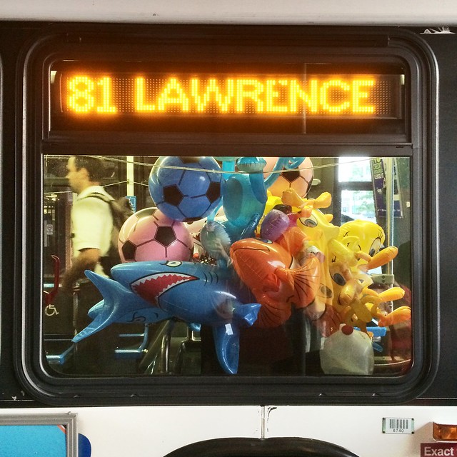 The inflatable 81 Lawrence bus
