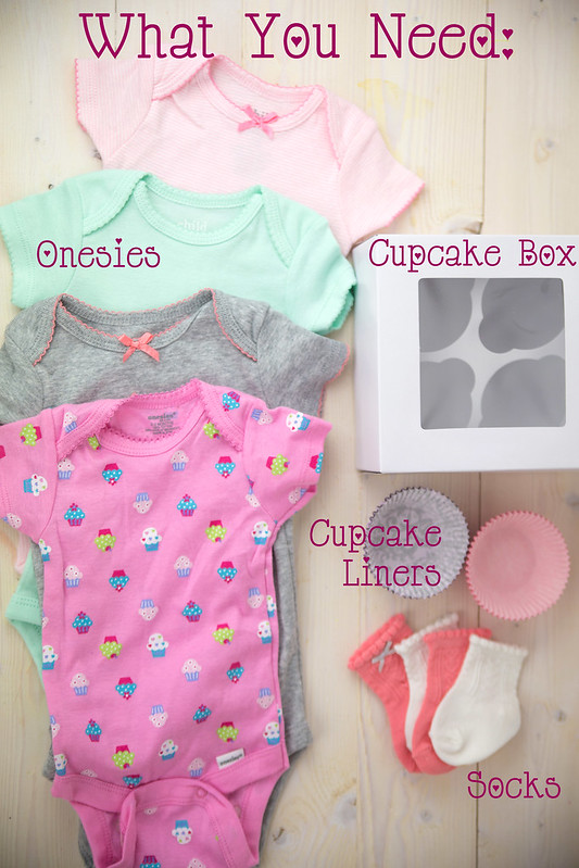 Onesie Cupcake Baby Gift Supplies #SavingsCatcher