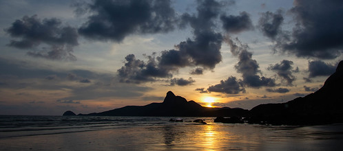 sunset sea sun mountain beach clouds landscape island sand vietnam condao bariavungtau