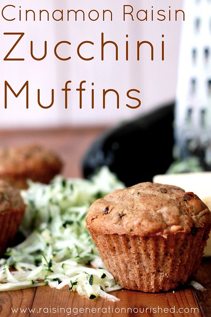 Cinnamon Raisin Zucchini Muffins :: Gluten, Egg, Nut, Dairy, & Refined Sugar Free