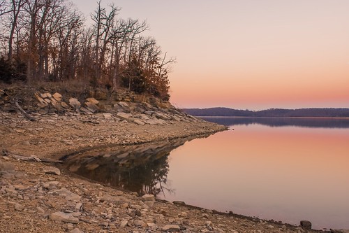 lake reflection sunset hdr bracketing
