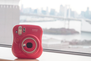 red instant camera*