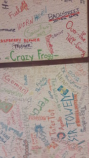 Class of 2012 hikers ceiling tile with TK's name