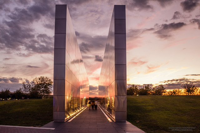 Empty Sky Memorial at sunset