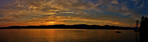 sunset sun lake mountains color reflection water silhouette clouds ma golden boat ryan massachusetts berkshire pittsfield onota grennan rwgrennan rgrennan