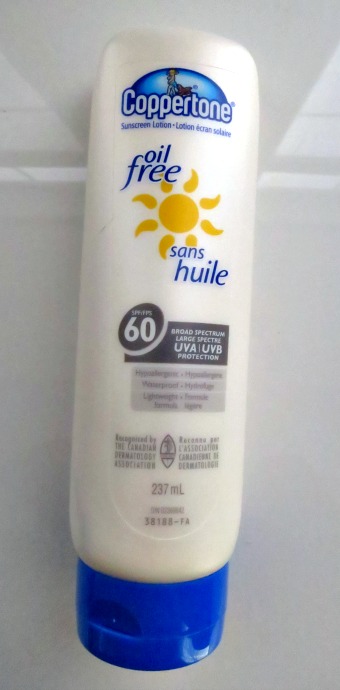 sunscreen-coppertone-oil-free-SPF60, sun protection, oil free sunscreen, high SPF