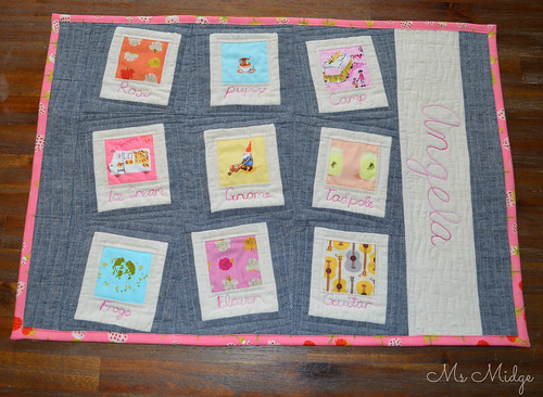 Quilted Heather Ross Placemat