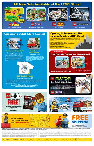 September 2014 LEGO Store Calendar 2