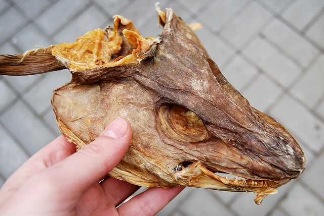 Dried Fish Heads in Sudureyri, Iceland
