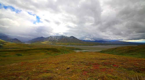 travel sky alaska landscape day fallcolor cloudy outdoor tundra denalinationalpark canoneos6d eielsonvisitorcenter