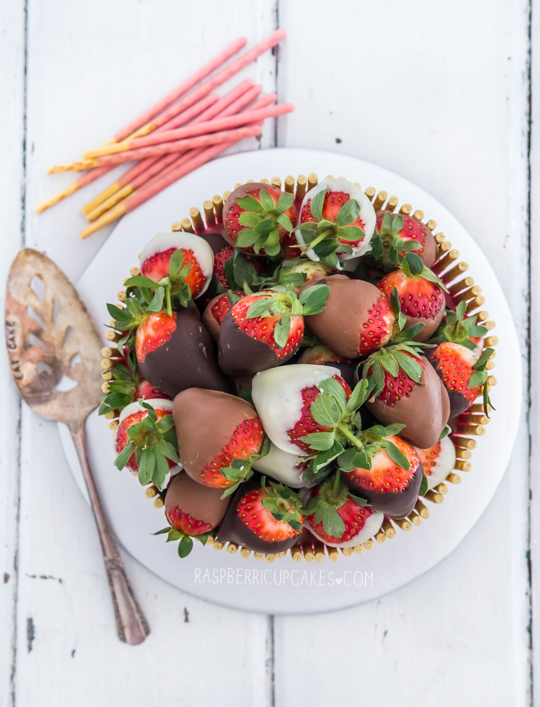 Strawberry Pocky Cake with Chocolate-Dipped Strawberries