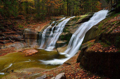 waterfall karkonosze krkonoše vodopád