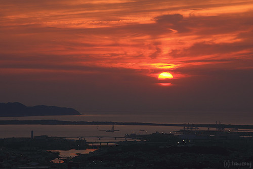 sunset japan sue fukuoka 夕日 kasuya takejo 糟屋 須恵 皿山公園 岳城山
