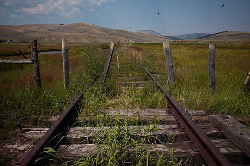 railroad summer fence montana tracks