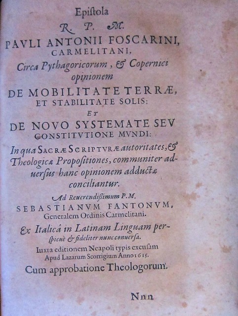 Galileo 1635 appendix foscarini