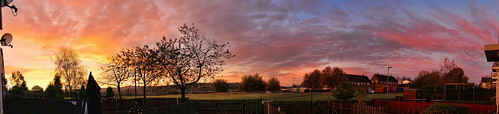 gothzillaphotography canon 600d canon600d canoneos eos canoneos600d edit edited photoshopped photoshop panoramic sunrise sun sunshine clouds weather trees orange red fields chopwell