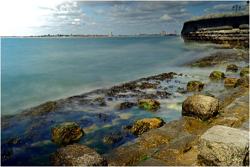 longexposure clouds waves stones seawall portsmouth southsea a65 southseaseafront variablendfilter sal1855 nd2nd400 alpha65