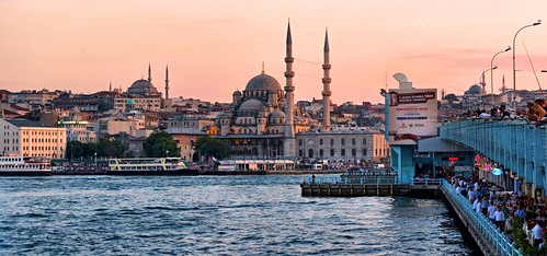 bridge sunset turkey istanbul mosque yeni galata camii eminonu weloveistanbul