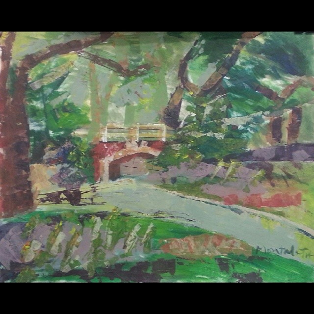 Summer morning Acrylic on canvas paper 16x20 inches July 22, 2014  Quick plenty air painting at Central Park. Happy I'm able to paint faster now, this was done in 1.5 hours.   #nyc #sunnyday #centralpark #outdoor #painting #pleinair #balto #trees #summer