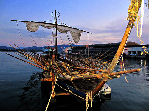 boat outdoor vehicle water waterfront ship sea sky harbor port sunset argo argonauts volos magnesia thessaly greece