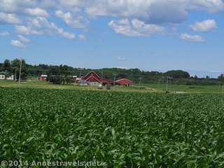 A rural farm from York Landing Road headed for the Genesee Valley Greenway, New York