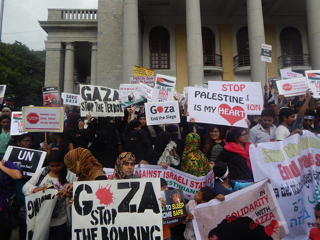 Bangalore protests against attack on Gaza, people of all faiths condemn Israel's aggression