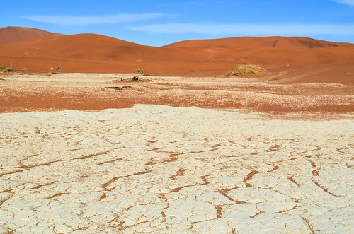 Dry clay pans in Sossusvlei, Namibia